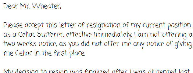 resignation